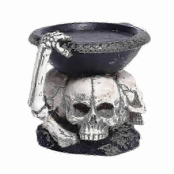 Triples spøkelsesaktig hode lysestake Halloween-tema for gang og borddekorasjon