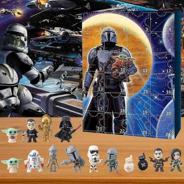 2025 Julkalender Blind Box 24 st Överraskningsjulklapp ZZ43 Yoda Blind Box Type A