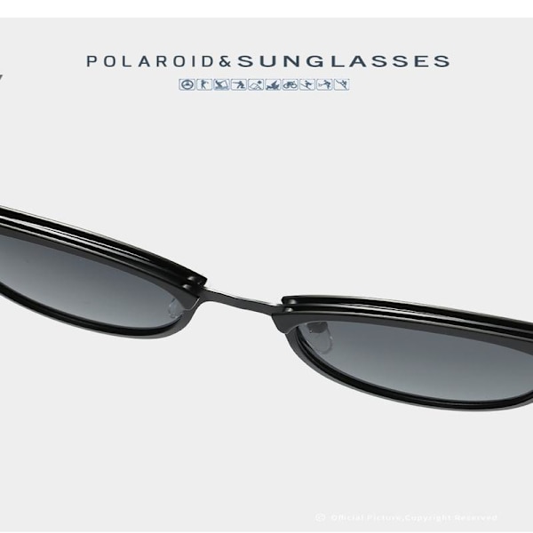 Polariserede solbriller UV400 Sort/Grå