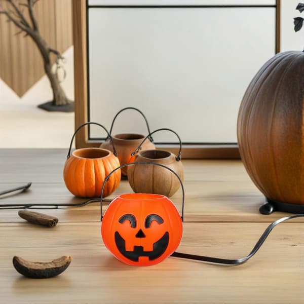 Halloween gresskarbøtte kreativ plastbøtte for