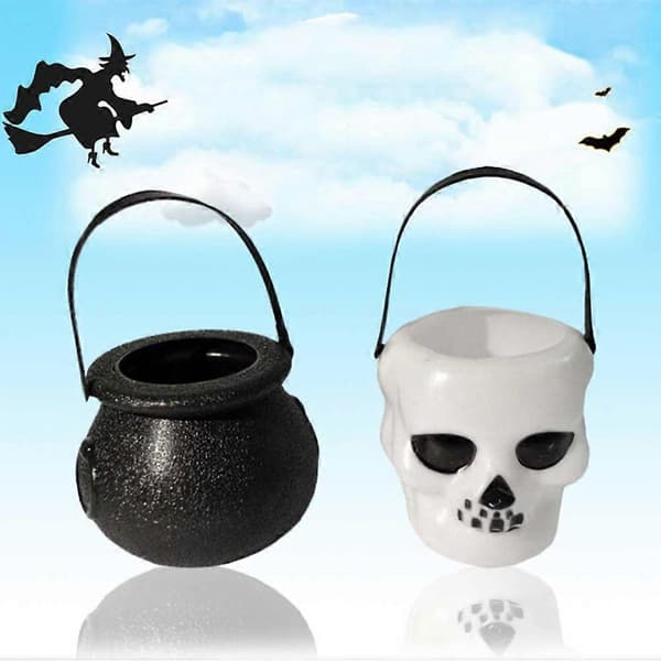 Halloween slikholder heksehink til festbrug 6 stk. sort