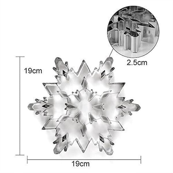 Snöflinga Peberkageform i Rustfrit Stål, Kagedej, Bagværk, Bageværktøj Rhombus