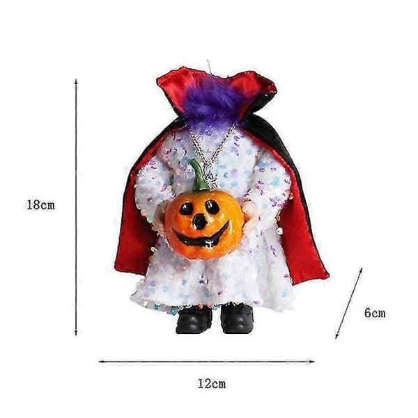 Halloween gresskar-dekorasjon Jack O Lantern-pynt Halloween-midtpunkt til Thanksgiving Halloween-fest 1 stk - hvit