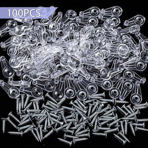 100 st Glasfästen Glasskåpsfästen Dörrpanel