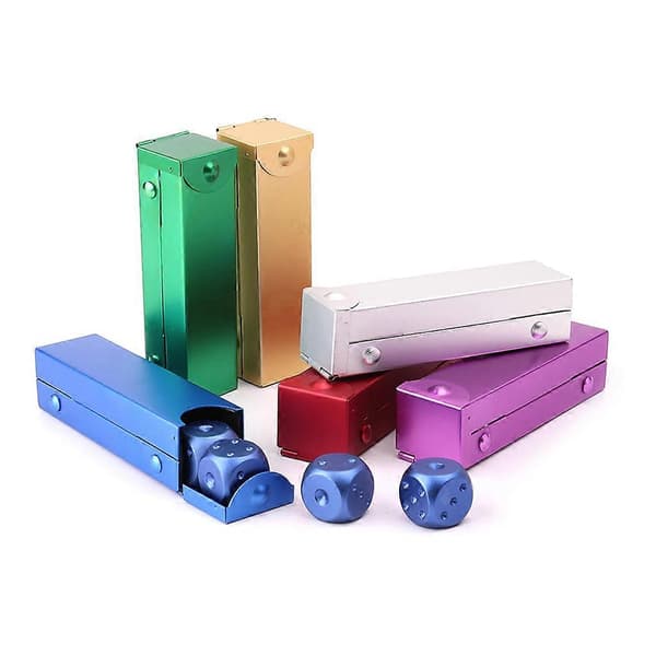 5 stk/sæt 16 mm D6 ansigter DIY brætspil gravering legetøj digitalt nummer aluminiumslegering terninger til festspil terninger med til C sølv Silver