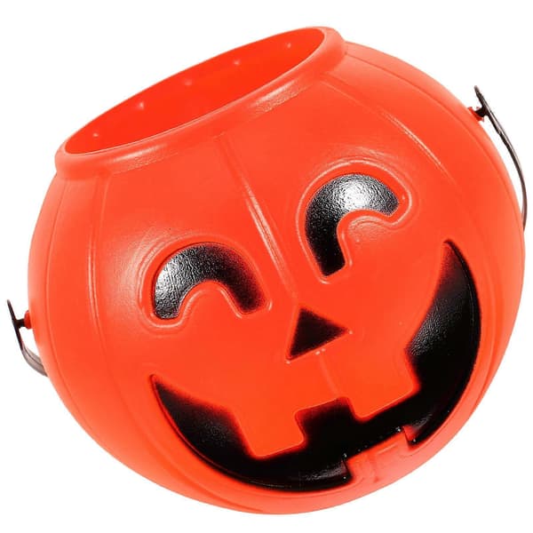 17 cm bærbar Halloween græskarspand til børn, slikspand til trick-or-treat