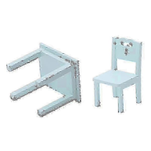 3 delar lekset för barn med bord och stolar Blue