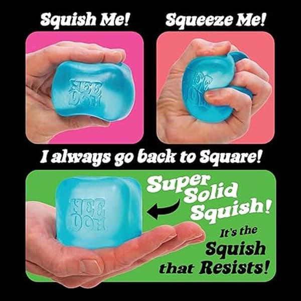 Schylling Nice Cube Nee Doh Stressbold - Sensorisk legetøj, Needoh Fidget Legetøj, Angst- og stresslindring, Sensoriske bolde, Ikke-giftig dej