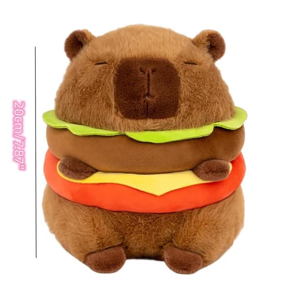 Realistisk Capybara Burger Plyslegetøj