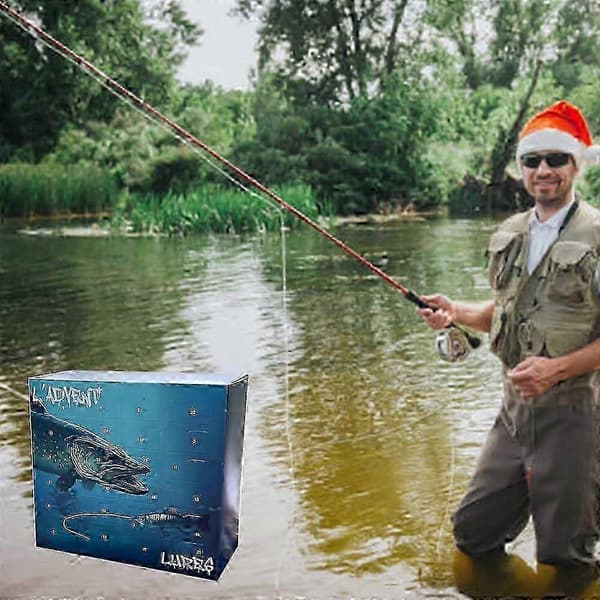 Fisker Julekalender kompatibel med jul - 24 dagers fiskeslukkolleksjon Carp