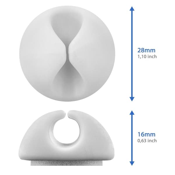 10x Kabelholder Kabelhåndtering Kabelbånd Kabelorganisator