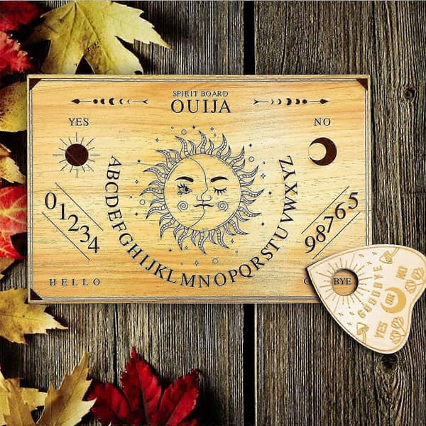 Mystic Talking Board med Planchette: Treåndsspill for 2+ spillere sun face