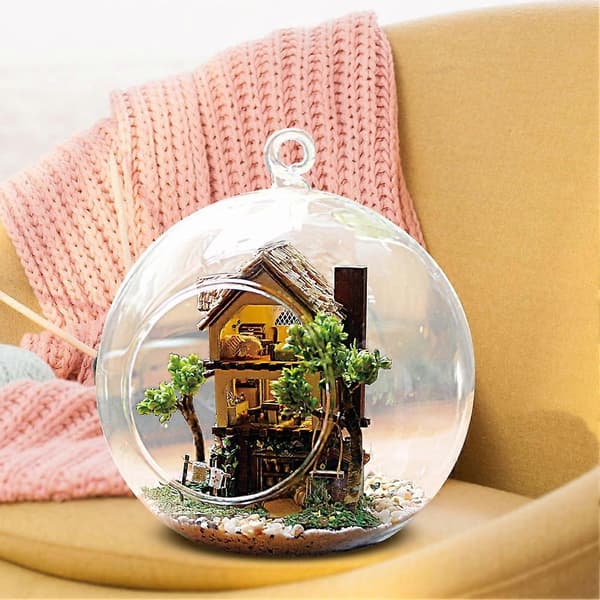 DIY Dockhus Sött Dockhus Miniatyr Handgjort Dockhus Kit Perfekt DIY-present