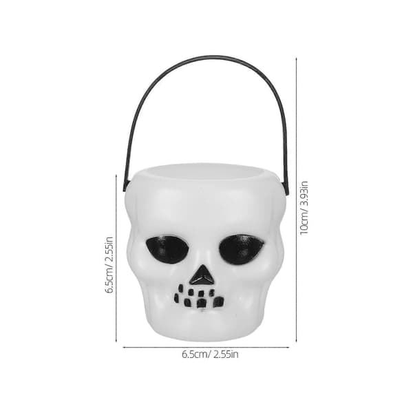 South gresskar-godteribøtte for oppbevaring av godteri, hvit Halloween-dekor, 6 stk.