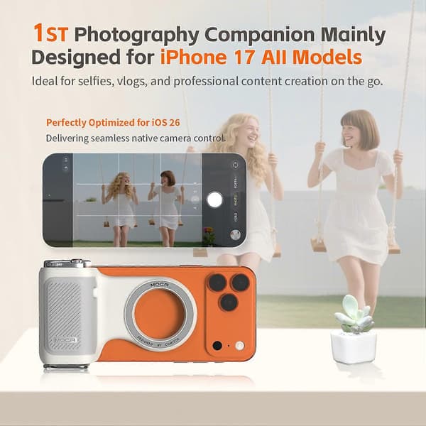 COMITOK Magnetic Phone Camera Hand Grip with Remote Control Photography Handle Stabilizer Holder