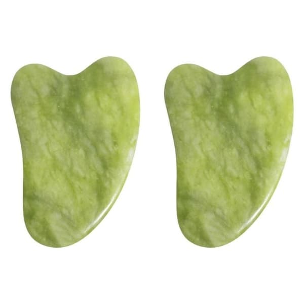 2 st Jade Gua Sha-bräda GuaSha Skrapning Massageverktyg Ansikte
