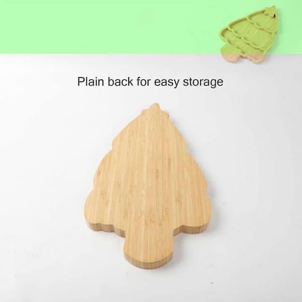 Serveringsbricka Julgran Bambu Praktisk Juldekoration Snacktallrik