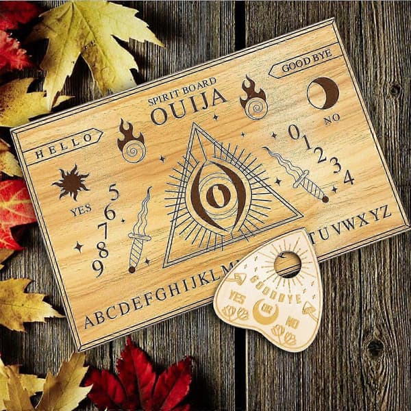 Mystic Talking Board med Planchette: Treåndsspill for 2+ spillere sheep head