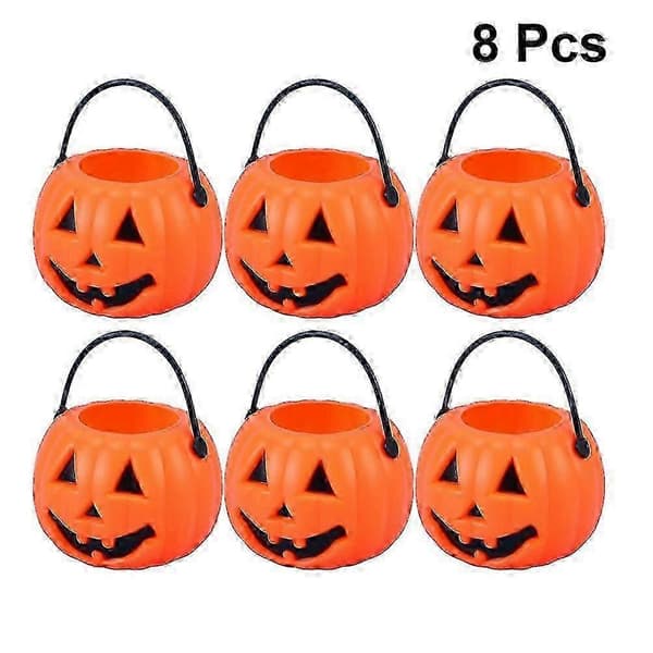 Mini gresskar-godteribøtter til Halloween knask eller knep, plastgryter-bøtter-y10
