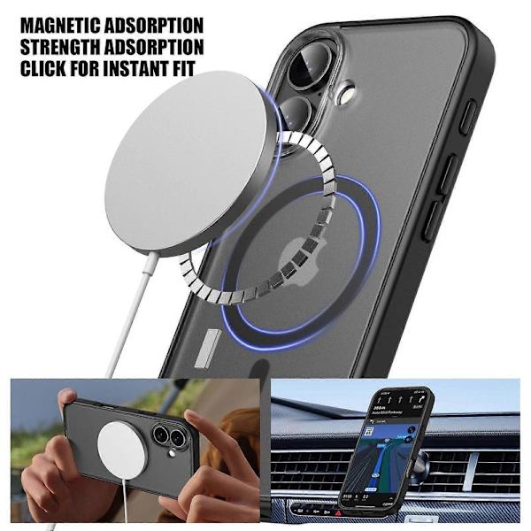 Tech-Protect iPhone 16 Skal MagSafe MagSlim Matt Svart