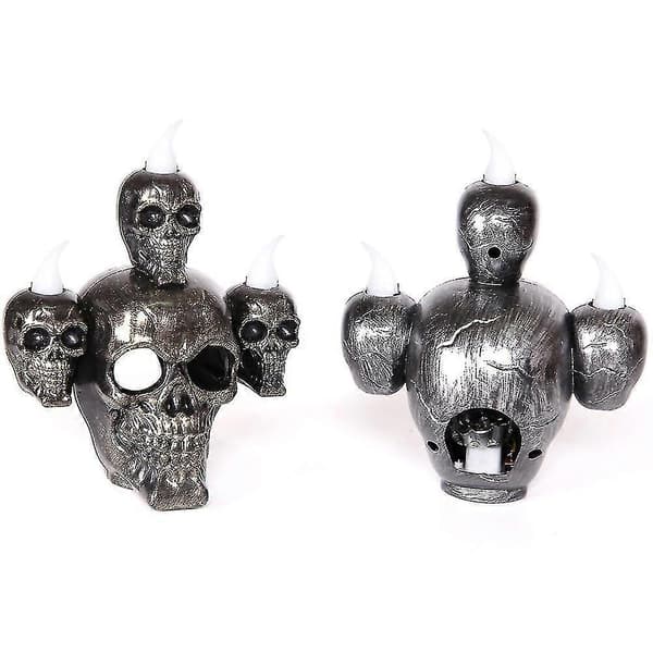 Halloween kranium lampe Halloween røg kranium elektronisk stearinlys gold