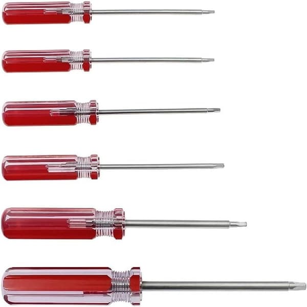 6-delad triangulär skruvmejselset, magnetiska triangulära skruvmejselbitar 1,8 mm 2,0 mm 2,3 mm 2,7 mm 3,0 mm 4,2 mm leksaker