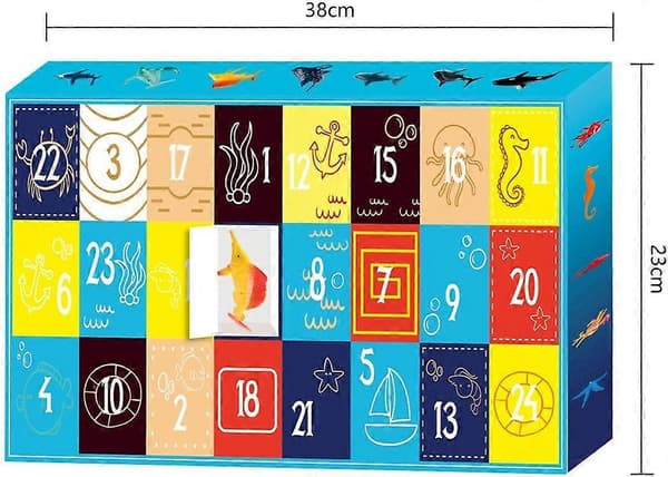 Jule-legetøj til børn havdyr-sæt blind box 24 dages nedtælling til jul adventskalender