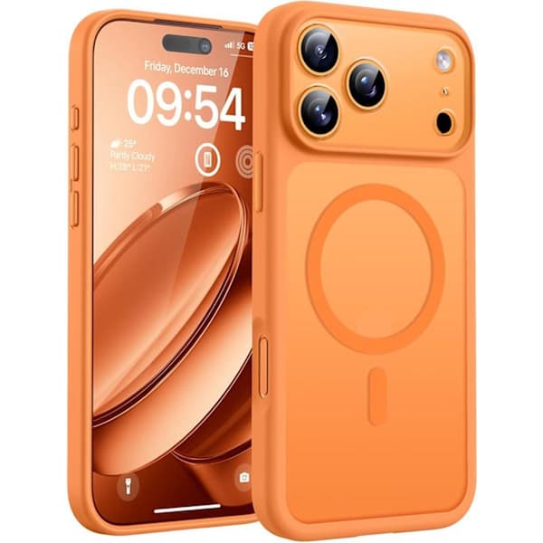 Magnetisk skal til iPhone 17 Pro Max 6,9 tommer, kompatibelt med MagSafe (Orange) iPhone 17 Pro Max