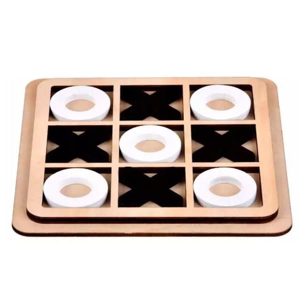 Tic Tac Toe Strategispel – Träbräde 1000