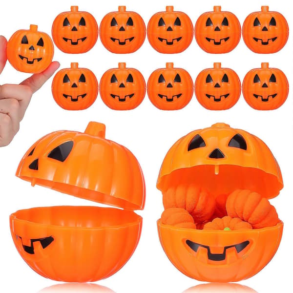 Fyldbar græskar-slikholder Halloween-æske til godbidder 24 stk.