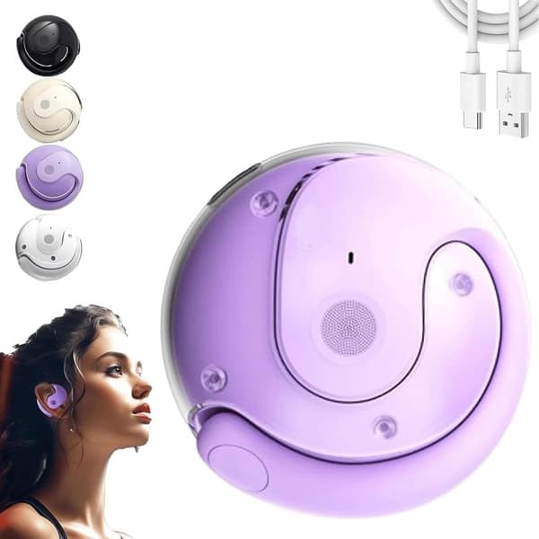 (Violet) Sprog oversætter, hovedtelefoner, trådløs Bluetooth-lyd, realtidsoversætter, understøtter 144 sprog