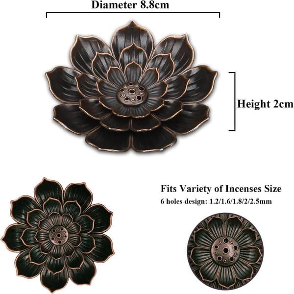 2 kpl Lotus-suitsuketeline Messinki Suitsuketikuteline Kartiosuitsuke B