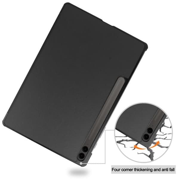 Galaxy Tab S9 FE Plus, Etui, Tri-fold, Svart