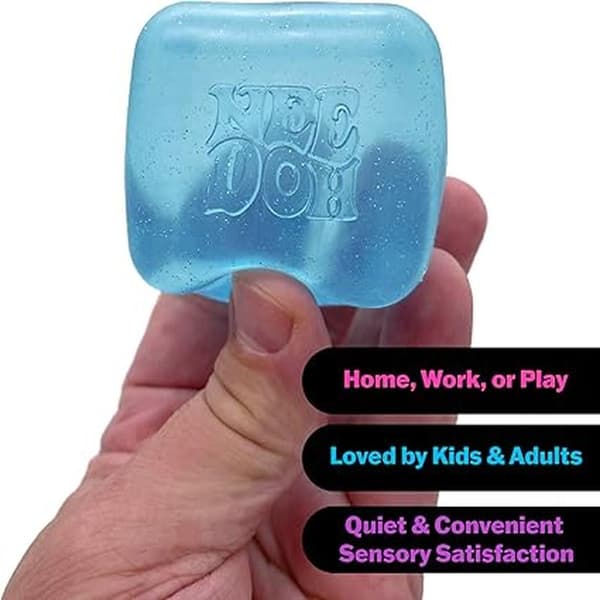 Schylling Nice Cube Nee Doh Stressbold - Sensorisk legetøj, Needoh Fidget Legetøj, Angst- og stresslindring, Sensoriske bolde, Ikke-giftig dej