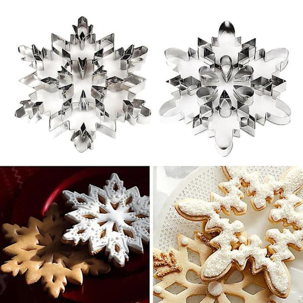 Snöflinga Peberkageform i Rustfrit Stål, Kagedej, Bagværk, Bageværktøj Rhombus