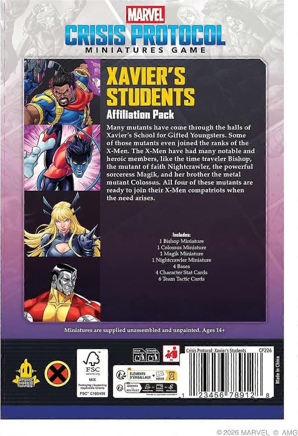 Marvel Crisis Protocol - Xavier's Students Affiliation Pack Multi