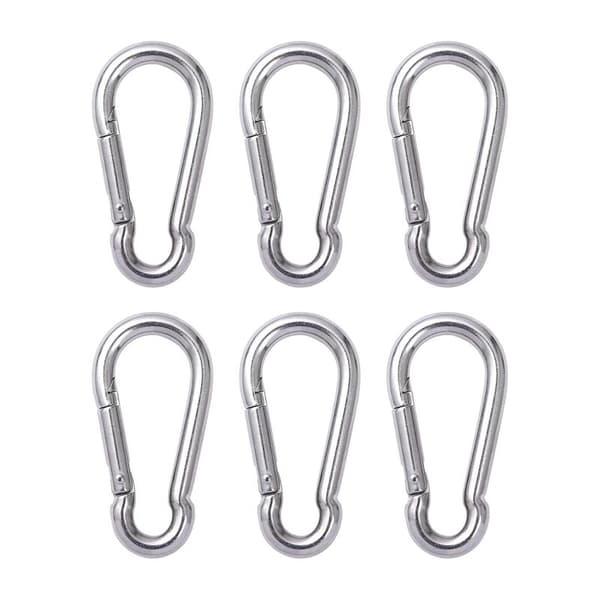 6-pack fjäderbelastade karbinhakar, kraftig karbinhake - M8 C