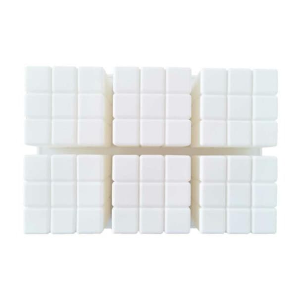 Silikon Lysform Stearinlys DIY 6 stk Kuber Rubiks hvit
