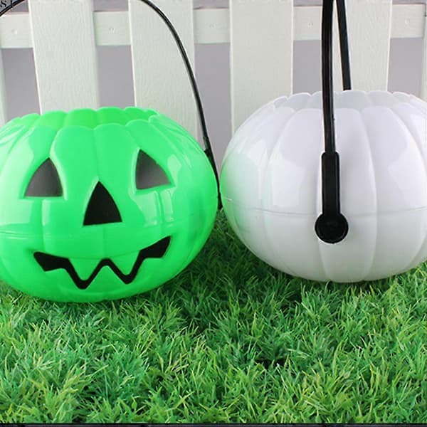 Halloween pumpahink i plast för godisförvaring, 3-pack