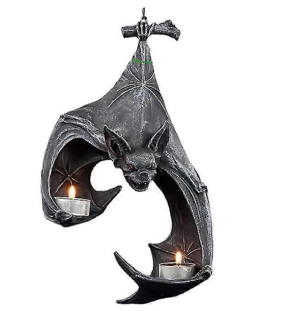 Halloween-lepakko kynttilänjalka seinälle, hartsia