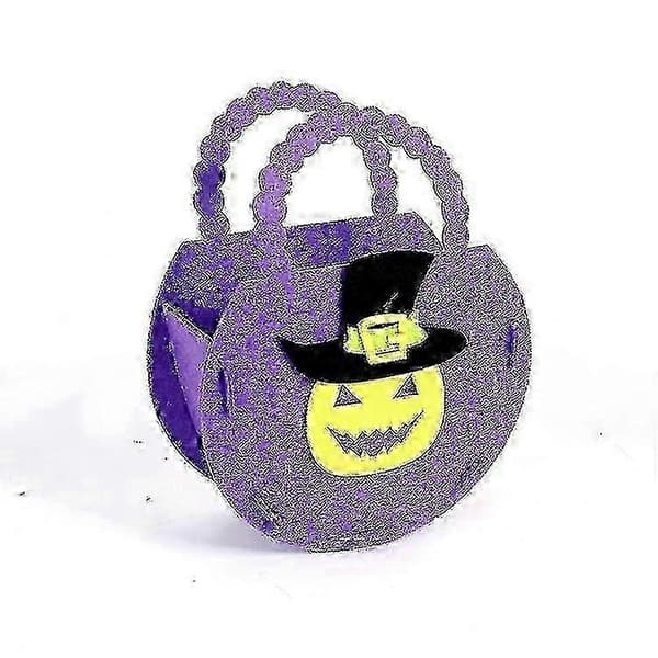 Halloween-godteribøtte i fiberduk, kompakt og lett
