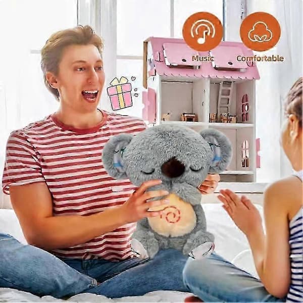 Beroligende Åndedræts-Tøjdyr til Angstlindring - Bærbart Plys Koala og Bjørn Babylegetøj til Børn og Voksne