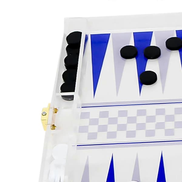Reisebrettspillsett Sjakk Backgammon Brettspill Sammenleggbart Bærbart Sjakkbrett Strategibrettspill Lett å bære Multicolor
