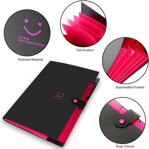 Mappe med faner til arkivering af dokumenter i A4-format