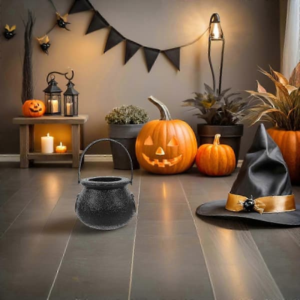 Halloween-godteriholder for barn 10 stk. svart