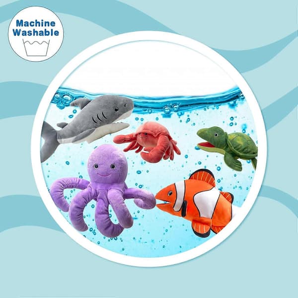 Handdocka krabbdocka, 33 cm krabbsimulering plyschdocka fylld krabbleksak, krabbhanddocka med rörlig mun docka rollspel undervisning