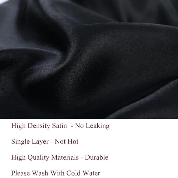 Satin Bonnet Silke Bonnet Hår Bonnet (Lyseblå) Jumbo Størrelse til Slør