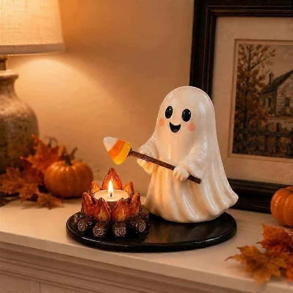 Sesongbasert dekorasjon – Halloween-leirbål telysholder, dekorativ kolleksjon B