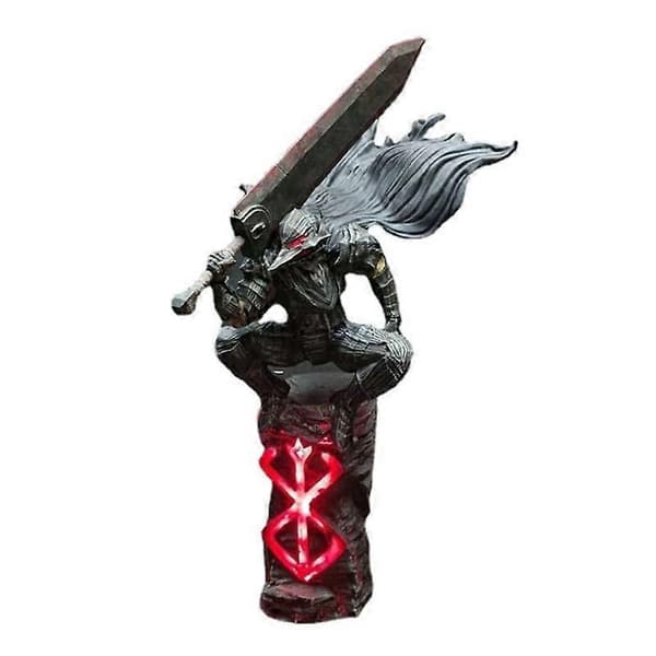 Berserker Armor Buste Guts Figur Natlampe Harpiksstatue Sort Sværdmand Model Griffith