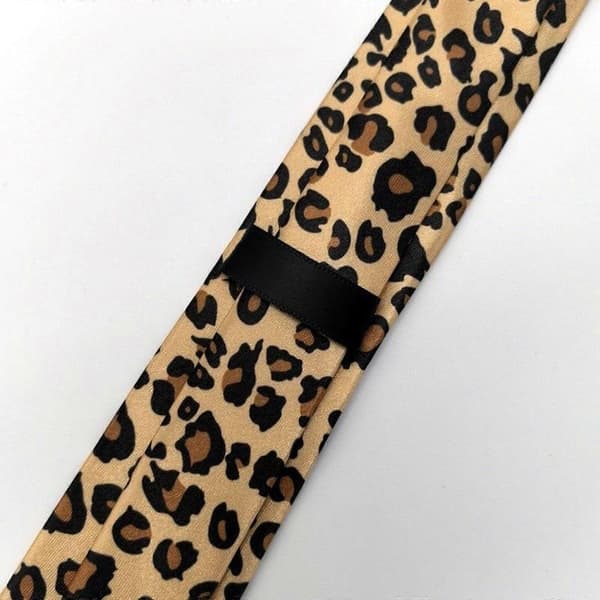 Klassisk leoparddesign slips til mænd og kvinder polyester langt slips til formelle begivenheder, fester og hverdags kontorbrug Style 5